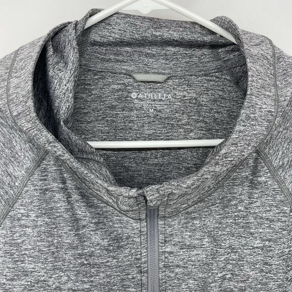 Athleta Size M Pacifica Illume UPF Relaxed Jacket Hoodie Thumbholes Gray Zip Up - Picture 7 of 12